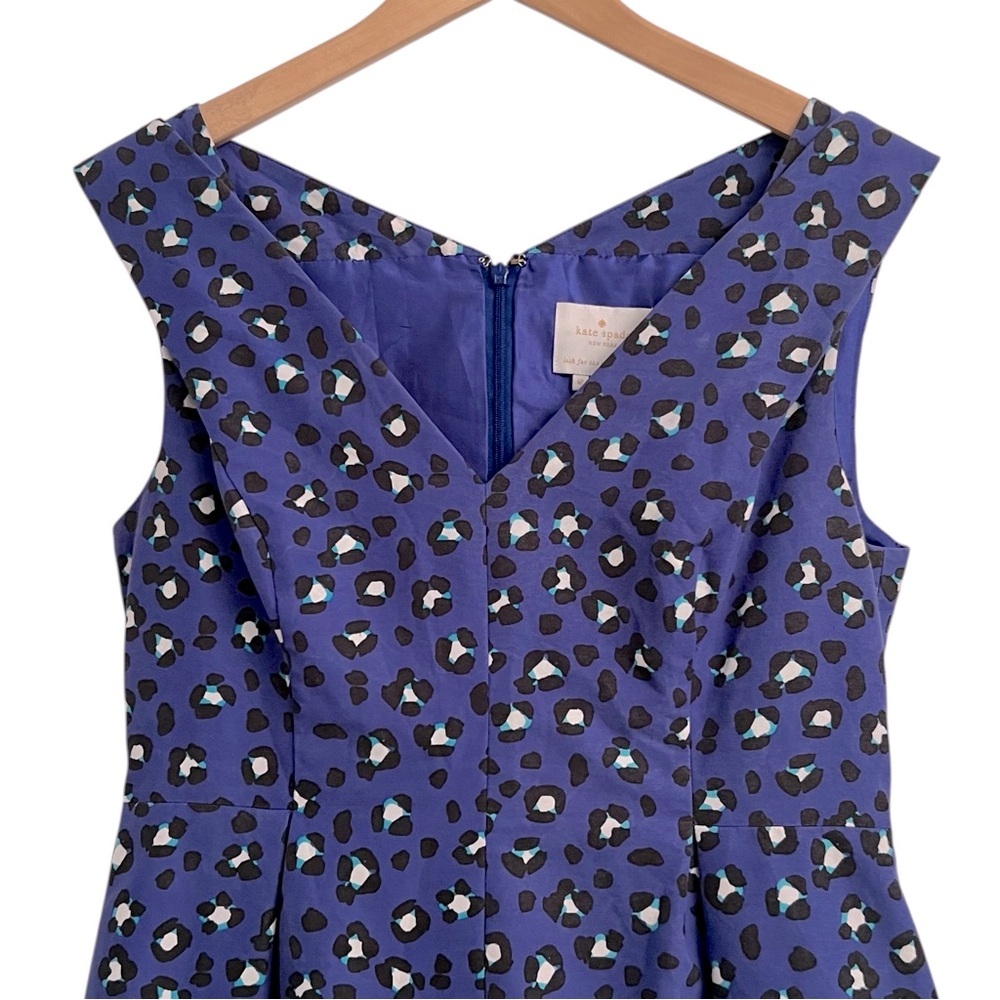 Kate Spade Cyber Cheetah Leopard Dawson Dress Sleeveless Fit And Flare - Picture 3 of 7